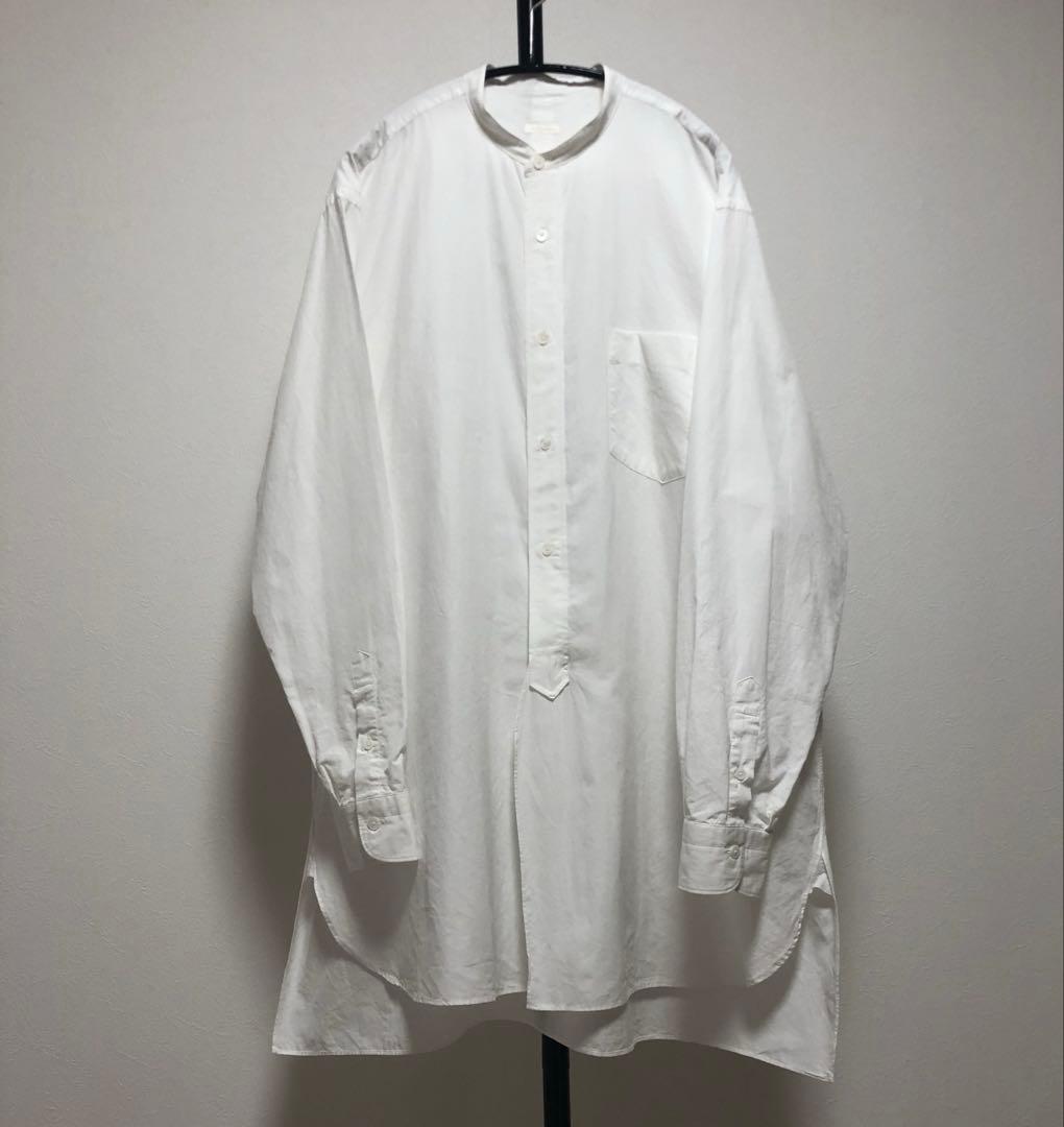 試着のみ✨ 23ss サイズ1　コモリ シャツ　バンドカラー 白　comoli COMOLI (コモリ) バンドカラーシャツ