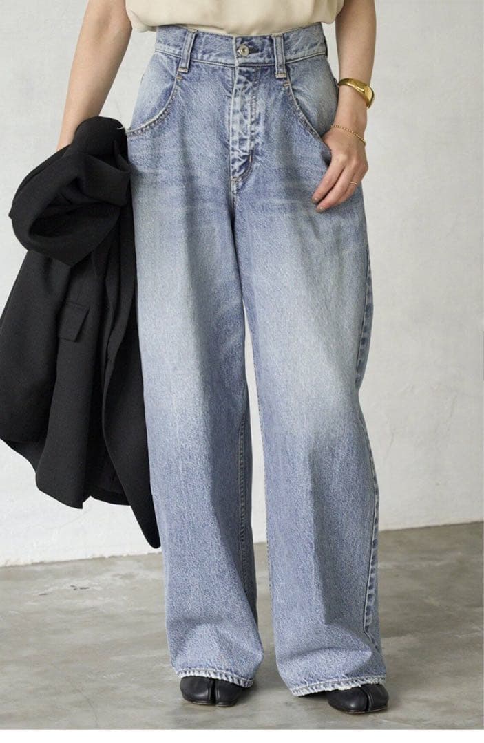 Plage R'IAM WIDE デニムブルー36