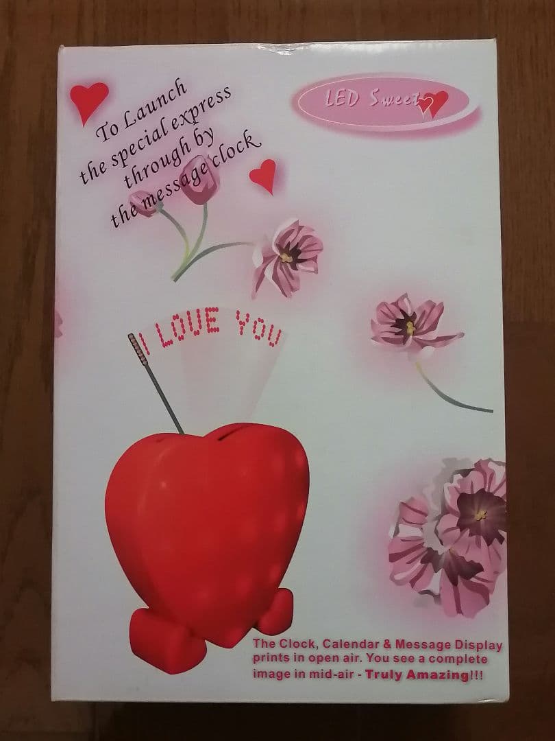 新品】ハート型 フローティングメッセージ クロック - メルカリ