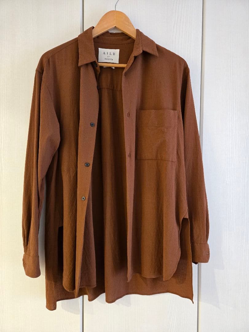 極美品 AILE par EDIFICE ウールシャツ 40 茶 ブラウン - メルカリ
