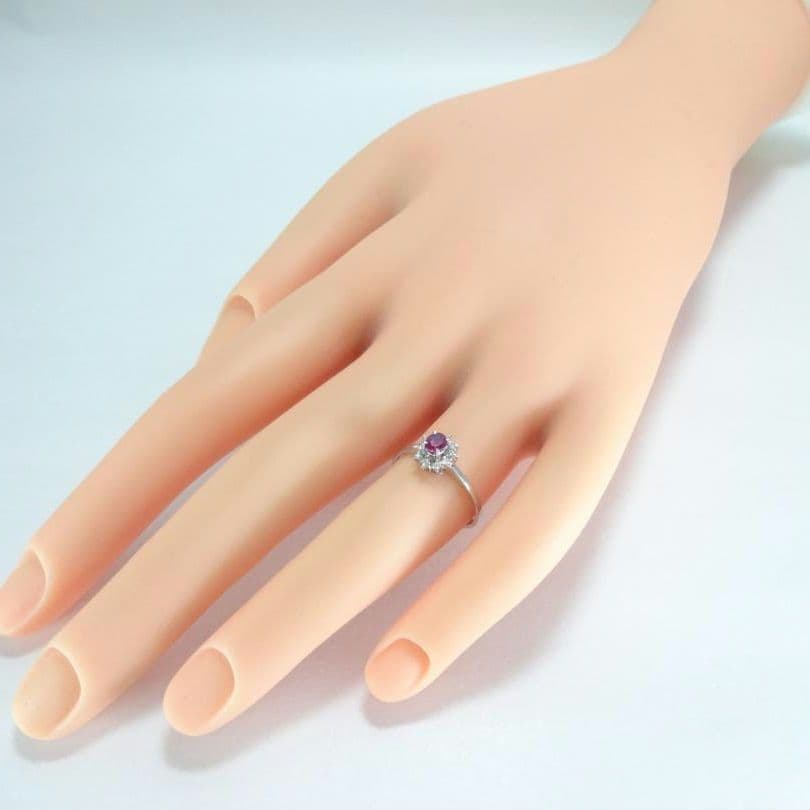 【Karin様】ルビー　ダイヤモンドリング　0.24ct　0.08ct　プラチナ