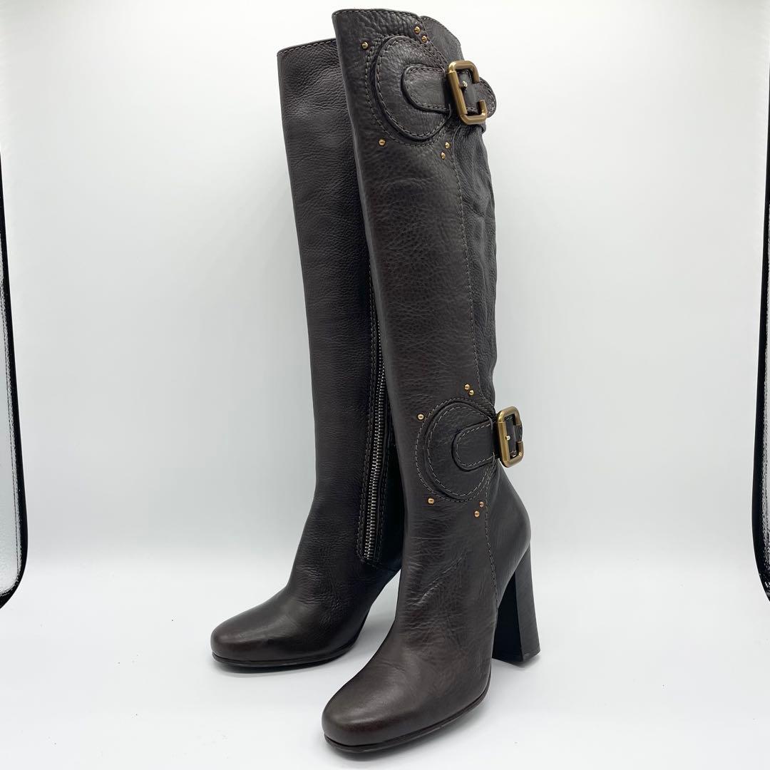 【美品】Chloe クロエ ロングブーツ サイドジップ レザー 金具 23cm 楽天市場】クロエ Chloe レインブーツ ブラック レディース 大きい