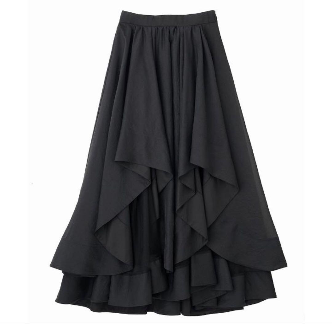 新品 COCODEAL ココディール ウェーブフレアオーガンジースカート