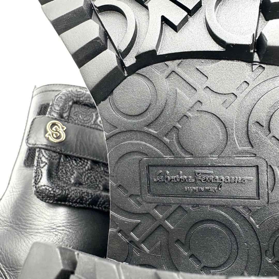 美品✨ サルヴァトーレフェラガモ ランディングブーツ サイドジップ 【6.5c】