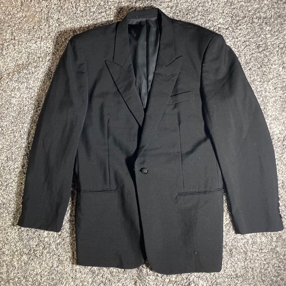 YSL】イブサンローラン テーラードジャケット黒 肩パッド - メルカリ