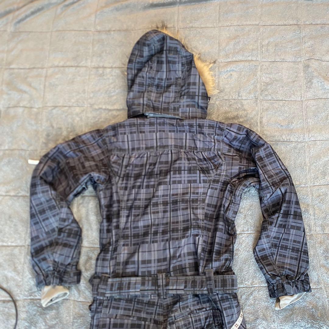 激カワ】transcoot スノボ スキー ウェア ベルト付き ファー付き