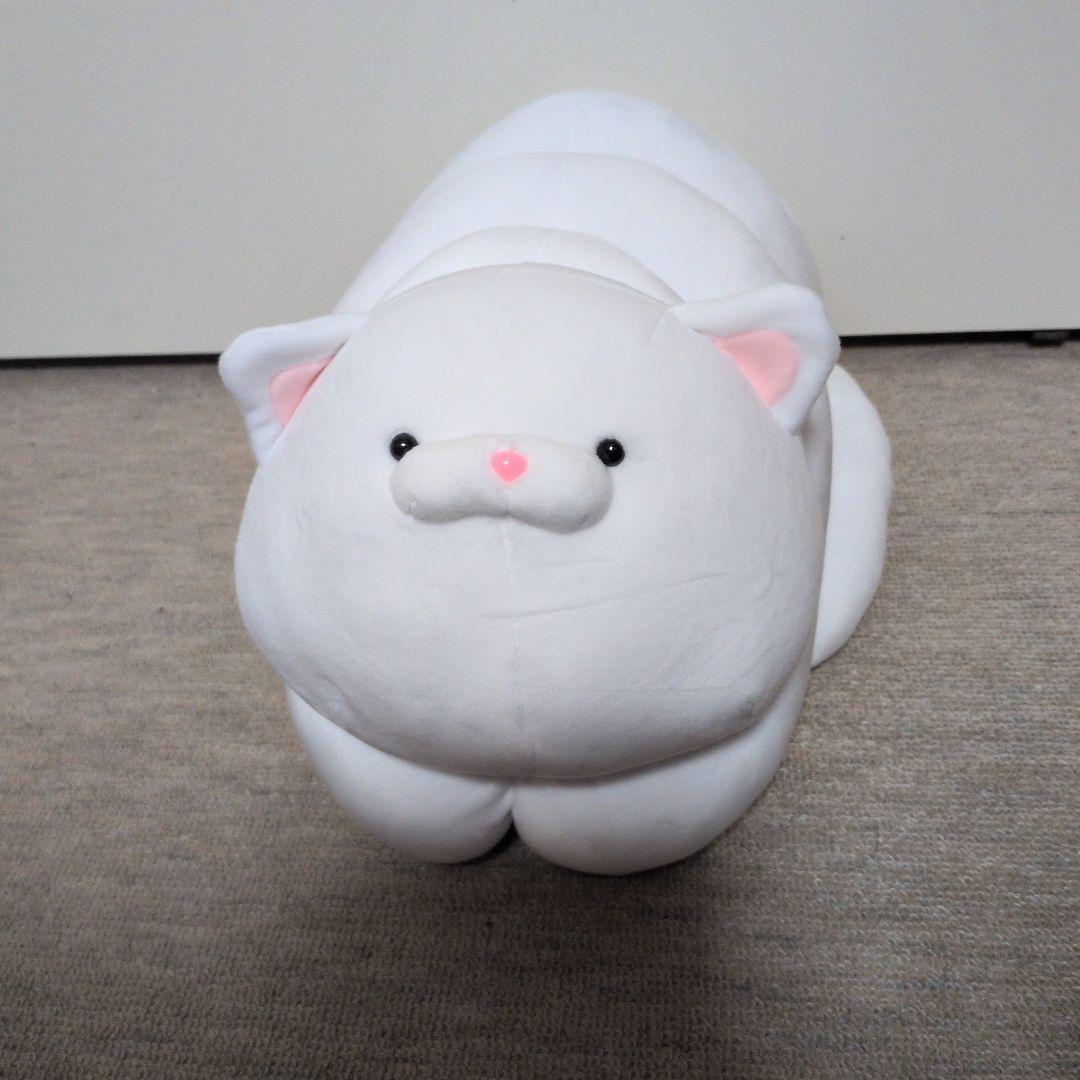 ぽちゃぽちゃおキャット様 おおきなぬいぐるみ ホワイト - メルカリ