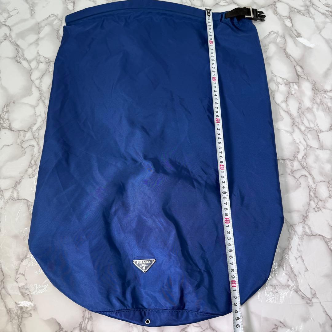 《入手困難》プラダ ボンサック ドラムバッグ サコッシュ 三角ロゴ ブルー 大型