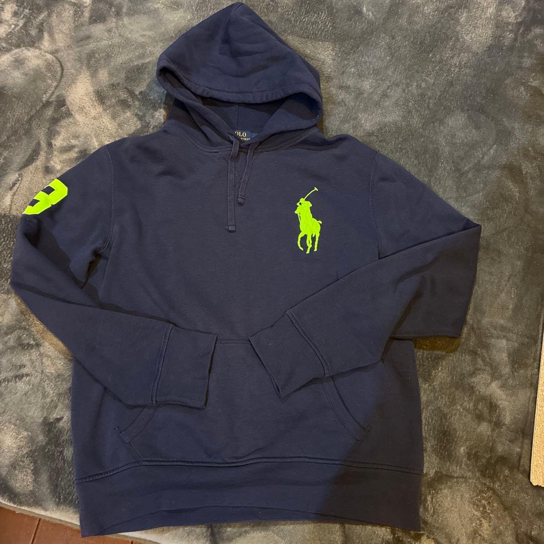 Polo Ralph Lauren ネイビー パーカー L ビックポニー - メルカリ