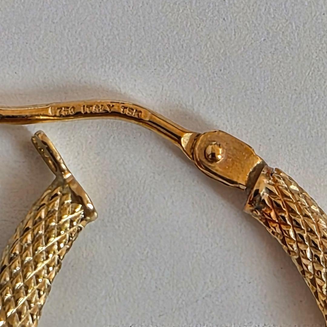 K18 フープ ピアス 750 Italy ウノアエレ ジュエリーツツミ ete - メルカリ