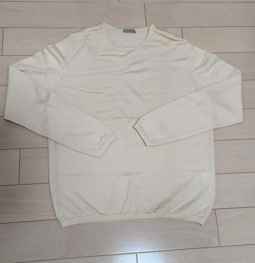 Cruciani クルーネックニット 27ゲージ サイズ50 クルチアーニ 27ゲージ コットンクルーネックニット 50 グレー メンズ