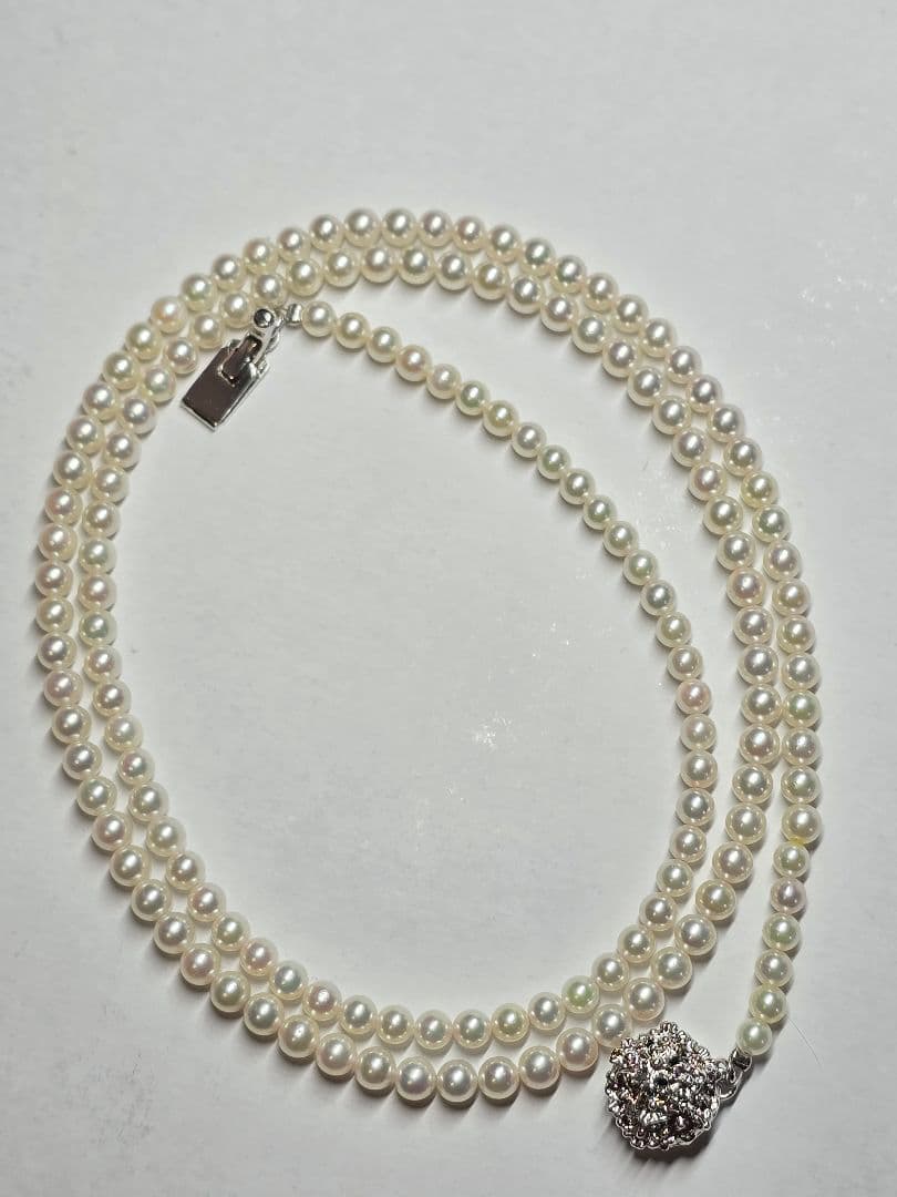 アコヤ真珠 ベビーパール セミロングネックレス マチネー 糸替え済み