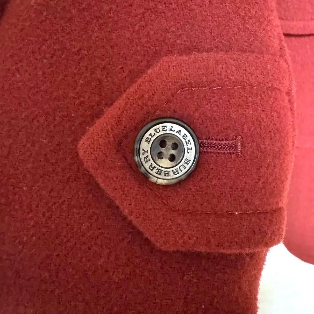 Burberry バーバリー ブルーレーベル ダッフルコート 40 L 赤 - メルカリ