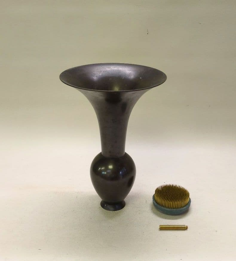 銅製花器 剣山付 池坊好み 池坊花器 - メルカリ