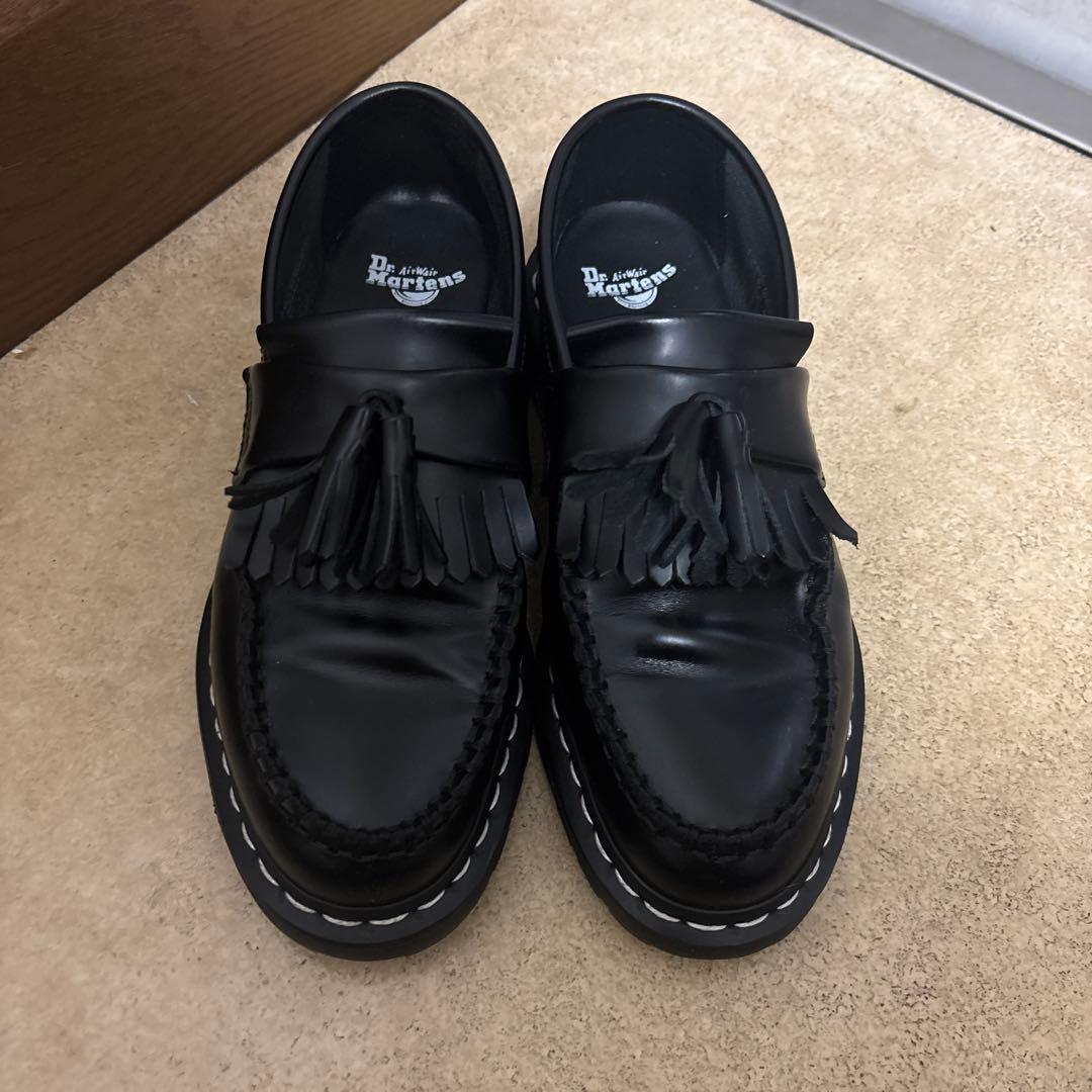 Dr. Martens ブラックフリンジローファーUK5 Dr. Martens フリンジ付きローファー 黒