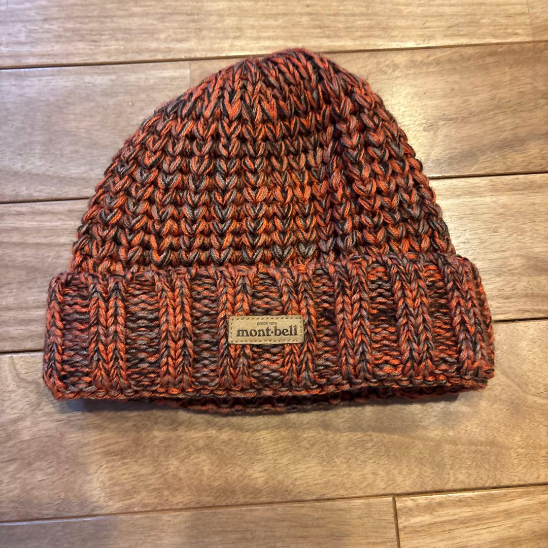 mont-bell ニット帽 S/Mオレンジ系 - メルカリ