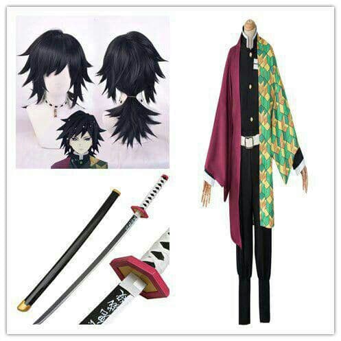 新品 鬼滅の刃 冨岡義勇 コスプレ衣装 ウィッグ 日輪刀セット - メルカリ