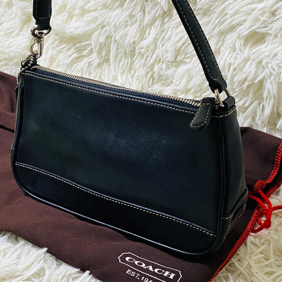 未使用級】COACH コーチ アクセサリーポーチ ハンドバッグ 7785 黒色