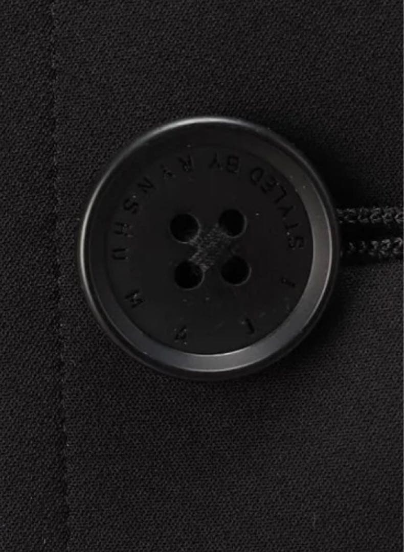 ☆AOKI☆未使用☆ストレッチステンカラーコート黒無地 ☆MAJI☆3L