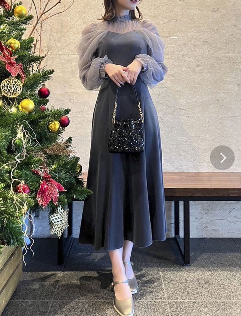 dazzlin シアーベールセミフレアワンピース - メルカリ