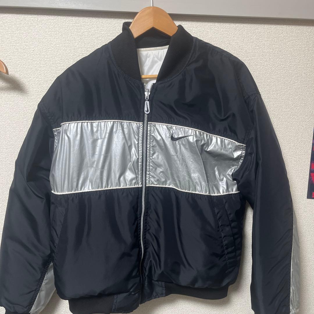 Nike ブラック シルバー MA-1 - メルカリ
