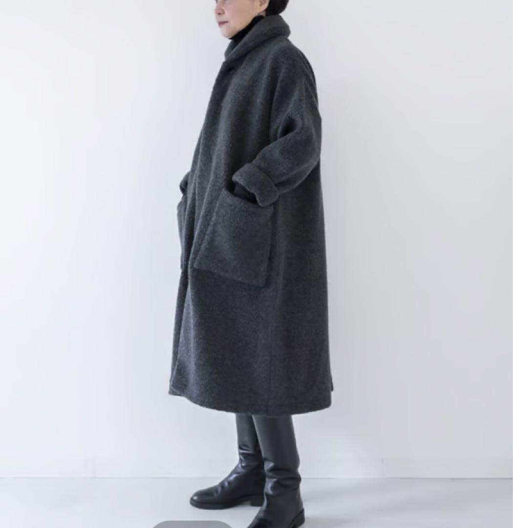 Bonjour biqui Bonjour コート moss チャコールグレー - メルカリ