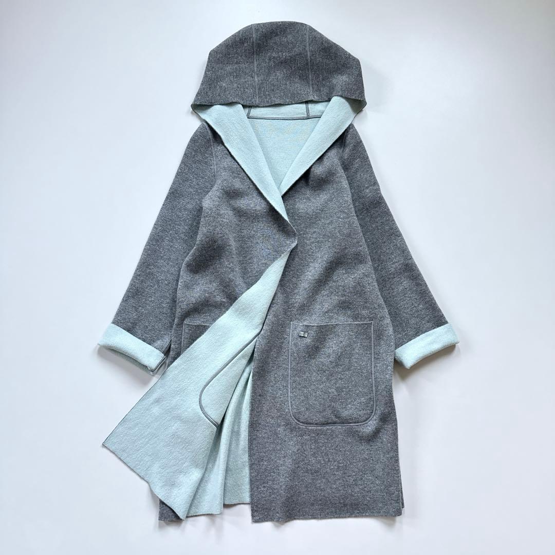 美品✨フォクシー カシミヤ100% ロングコート ダブルフェイス リバーシブル FOXEY - フォクシー FOXEY コート リバーシブル ロングコート カシミヤ