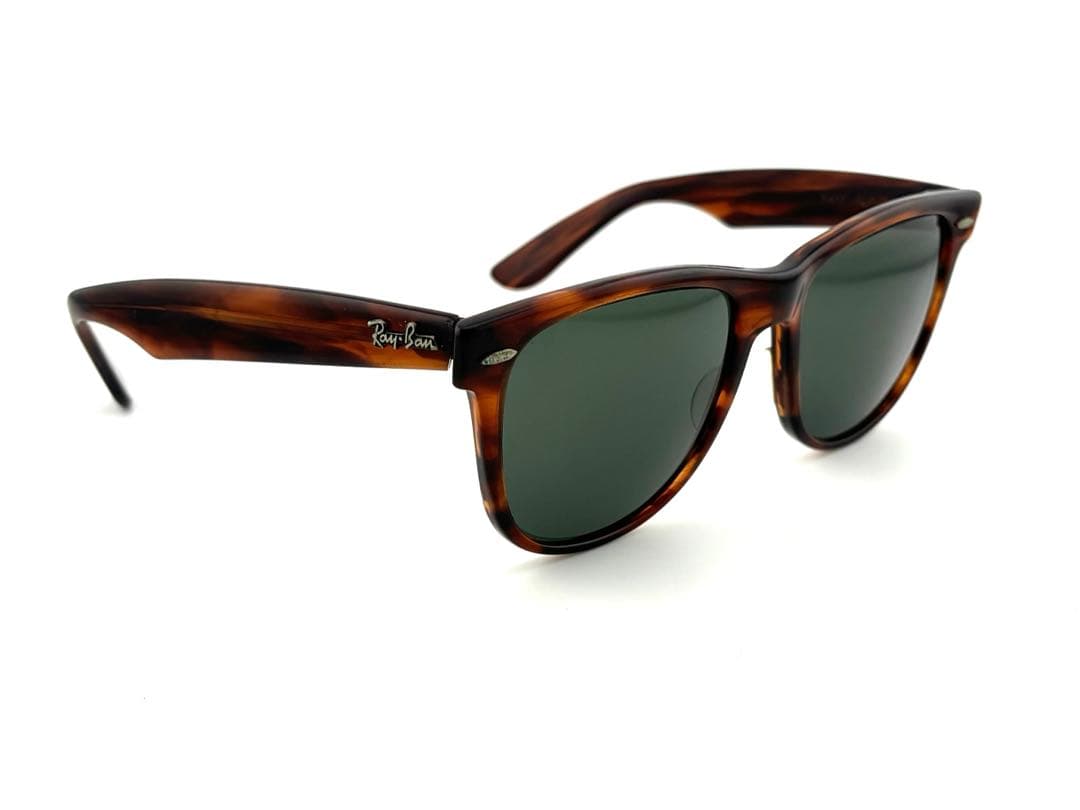 Ray-Ban WAYFARER II USAヴィンテージ ケース付 サングラス Vintage B&L Ray Ban USA Wayfarer II 54mm Black & white striped