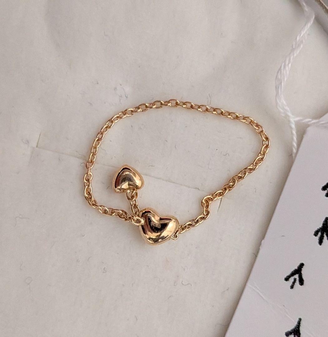 ♡[CUI-CUI] ハート チェーンリング K18YG♡～15号 - メルカリ