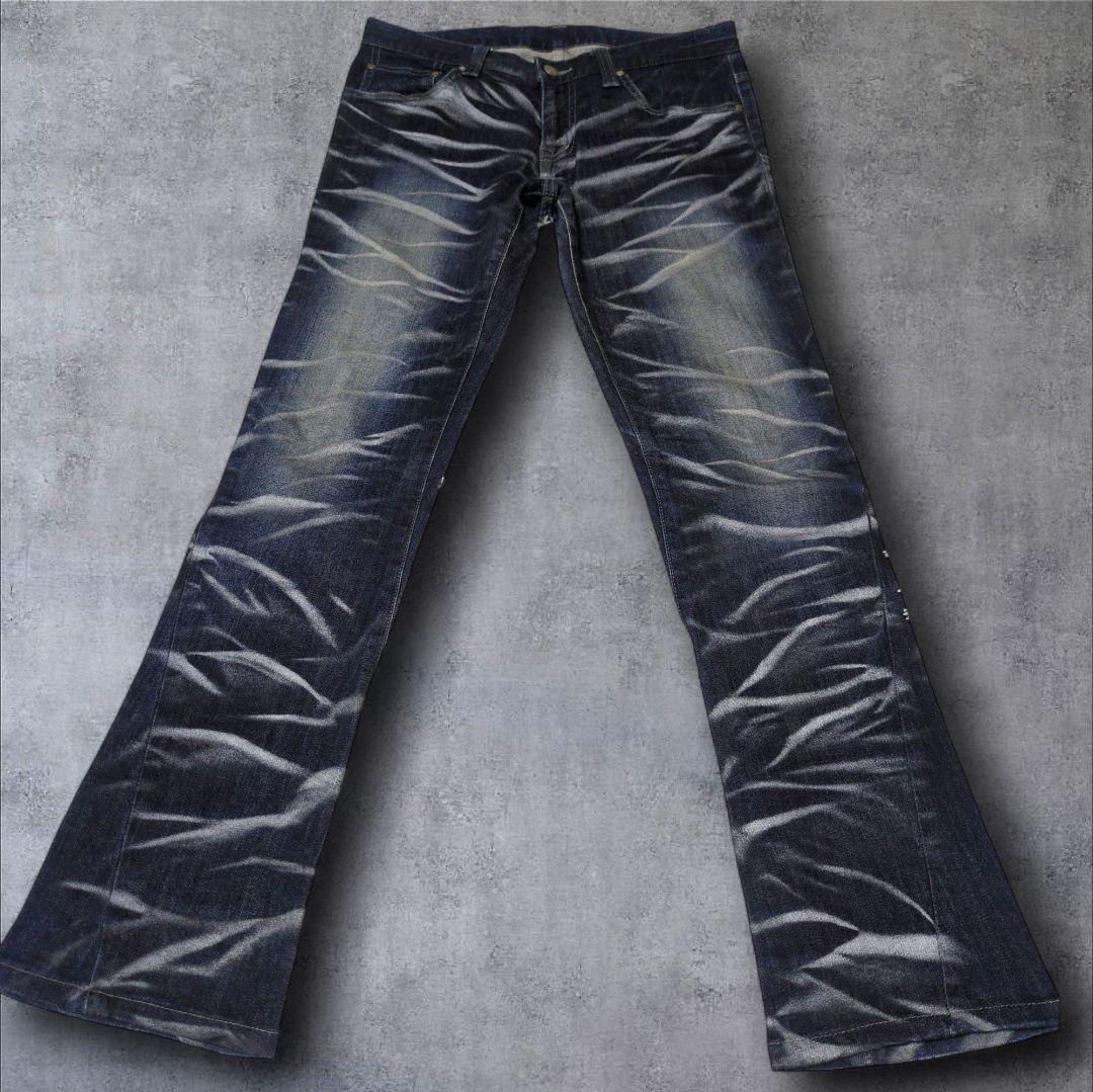 トルネードマート 鬼ヒゲ フレアデニム y2k ブーツカット 00s M - メルカリ