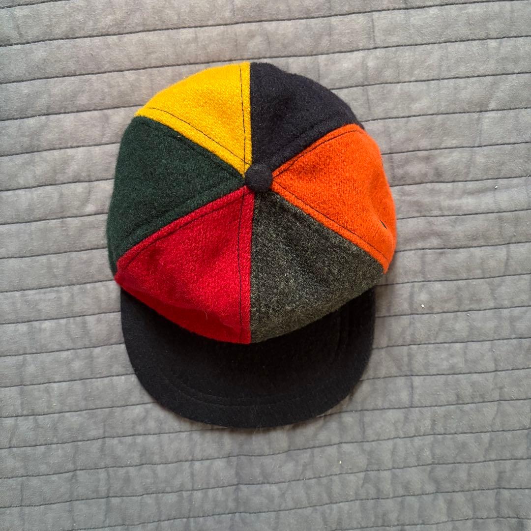 90s J.CREW ジェイクルー ウールキャップ クレイジー マルチパターン