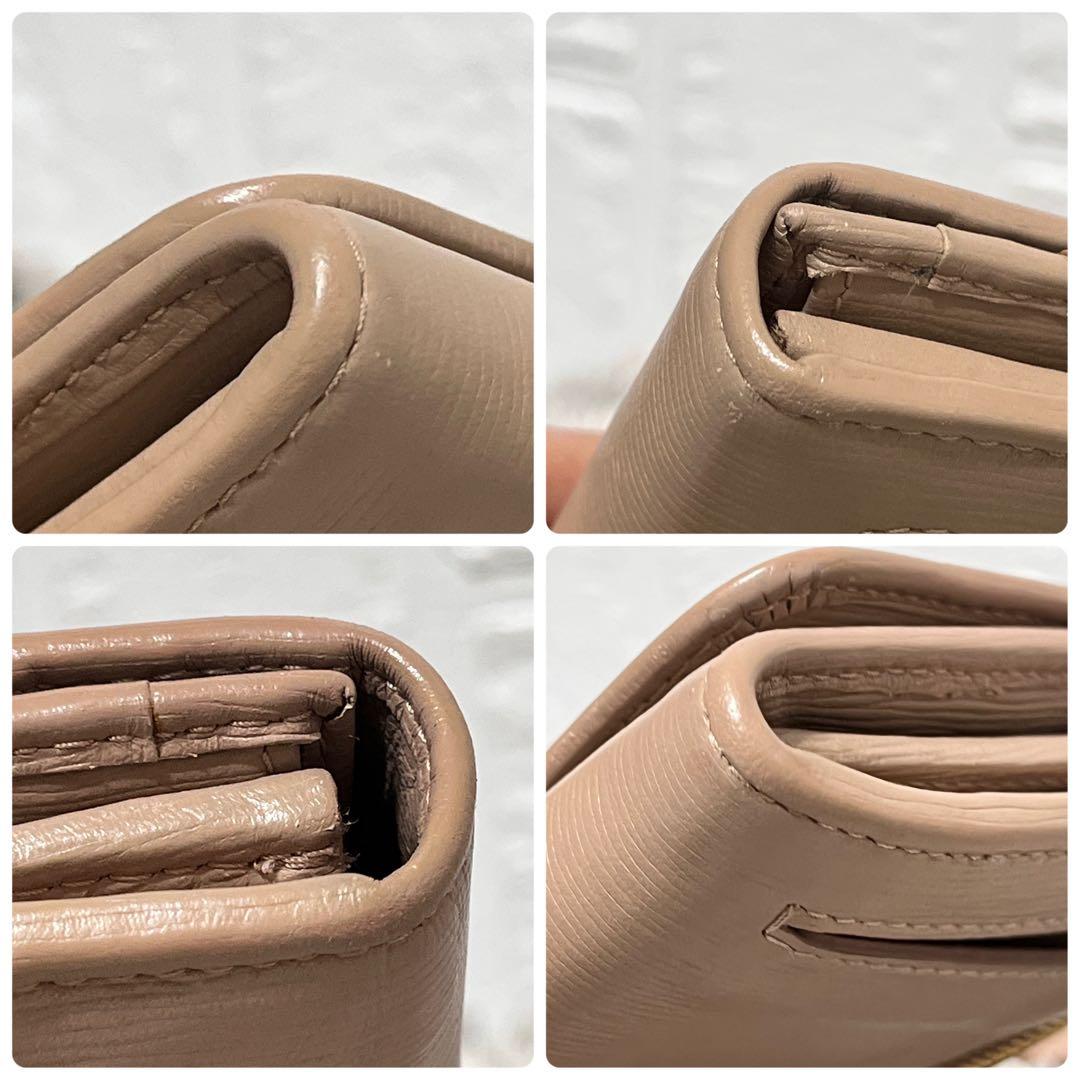 美品✨PRADA 長財布 バイカラー メタルロゴ カードケース ヌード