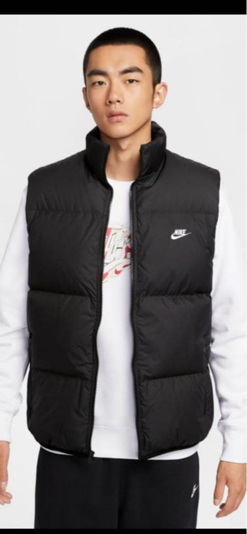 新品未使用 新作 Nike メンズ ブラック ダウンベストLサイズ 中古・古着通販】NIKE (ナイキ) ダウンベスト ブラック サイズ:L