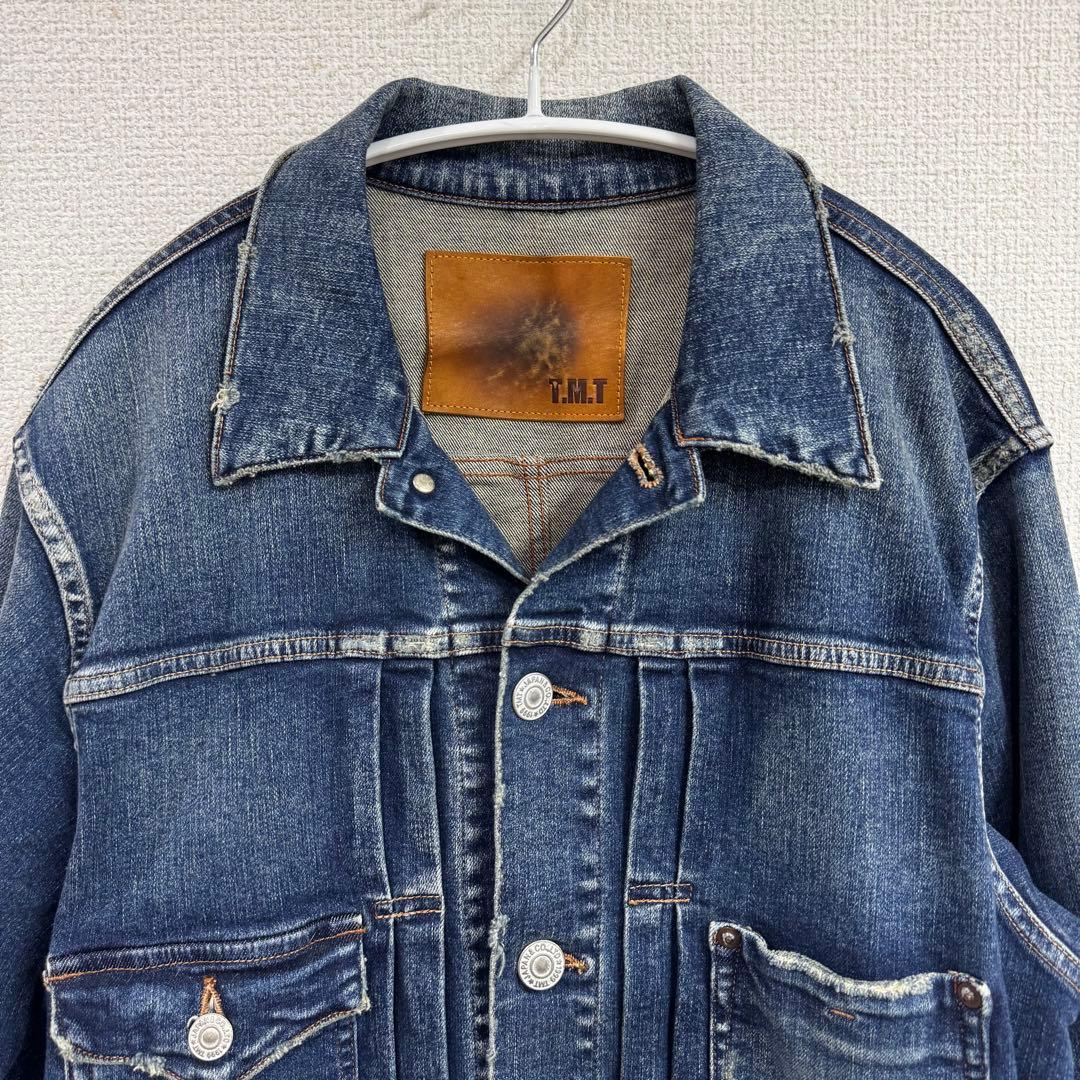 TMT デニムジャケット TJK-T9902 ヴィンテージ加工 インディゴ XL