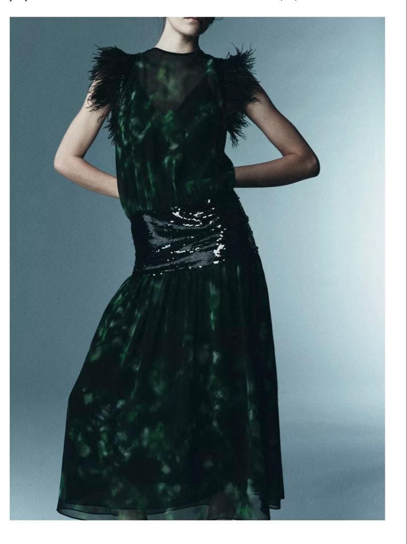 ZARA LIMITED EDITION プリント柄コンビワンピース M - メルカリ