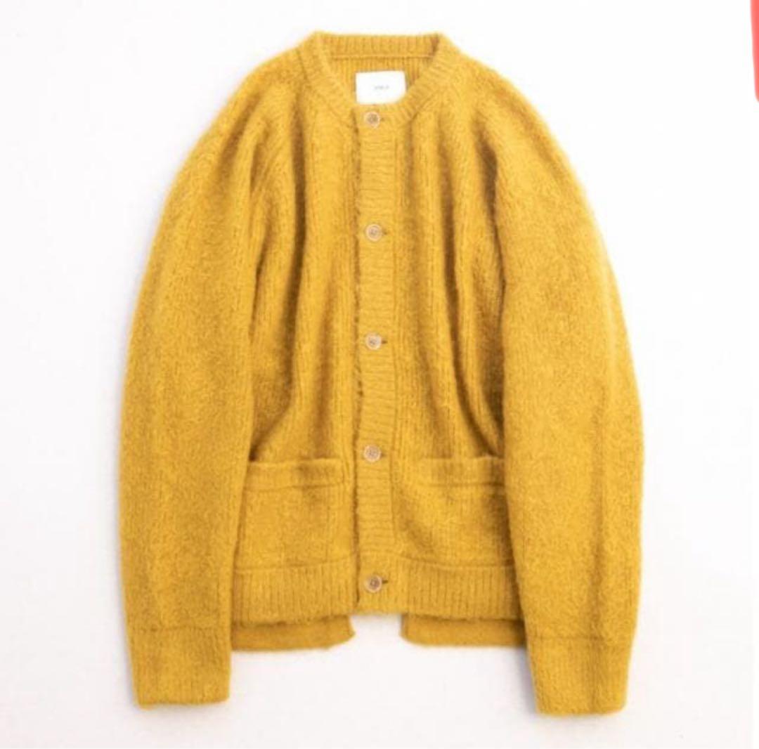 極美品】stein Kid Mohair Cardigan S yellow - メルカリ