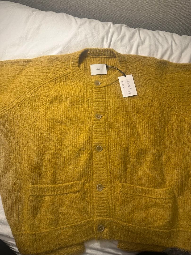 極美品】stein Kid Mohair Cardigan S yellow - メルカリ