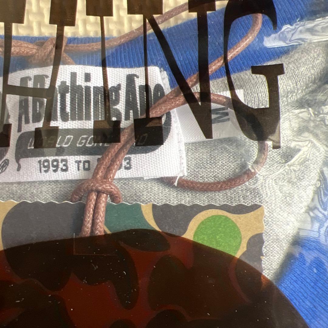 A BATHING APE ×忍者ハットリくんTシャツ グレー/ブルー Mサイズ