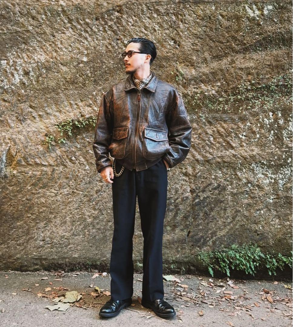 ヴィンテージ リメイク レザージャケット 裏地キルティング