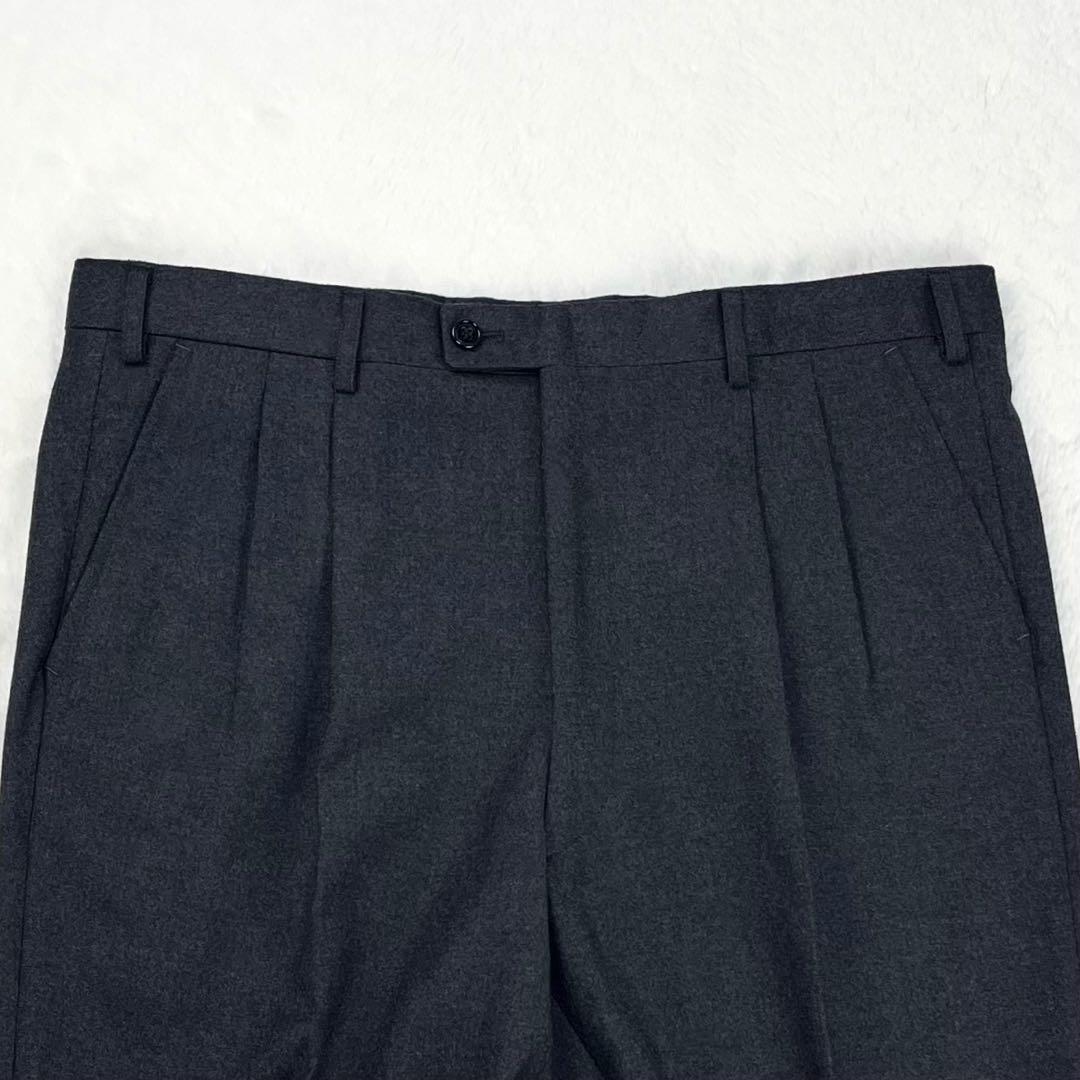 極希少 LANVIN ロゴ刻印 銀ボタン ダブル スーツ ロゴ裏地 大きい