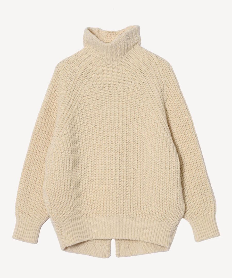 プリスティン　ウールオーガニックコットンニットタートルドルマンセーター ウールニットタートルドルマンセーター / オーガニックコットン – PRISTINE