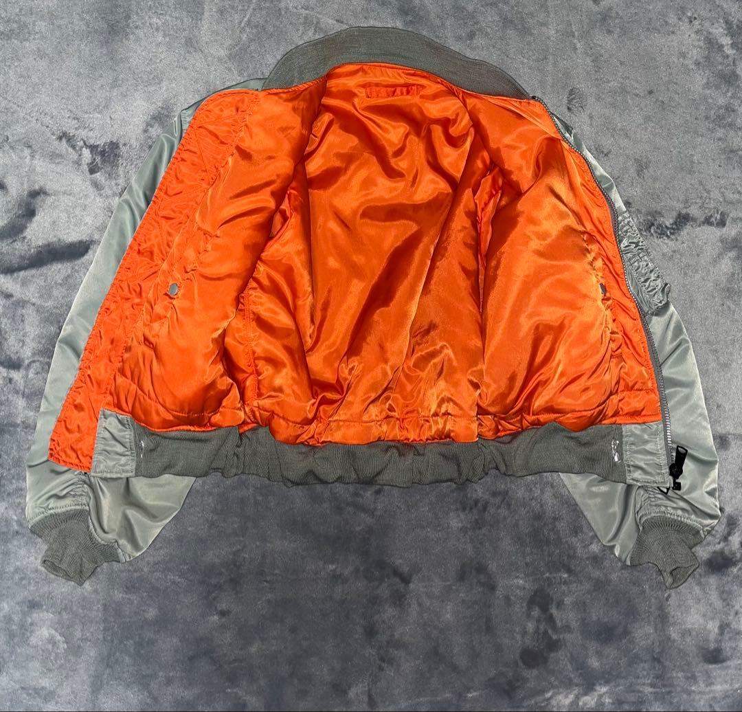 90's ）PRACT MA-1フライトジャケット 短丈 グレー系Vintage - メルカリ