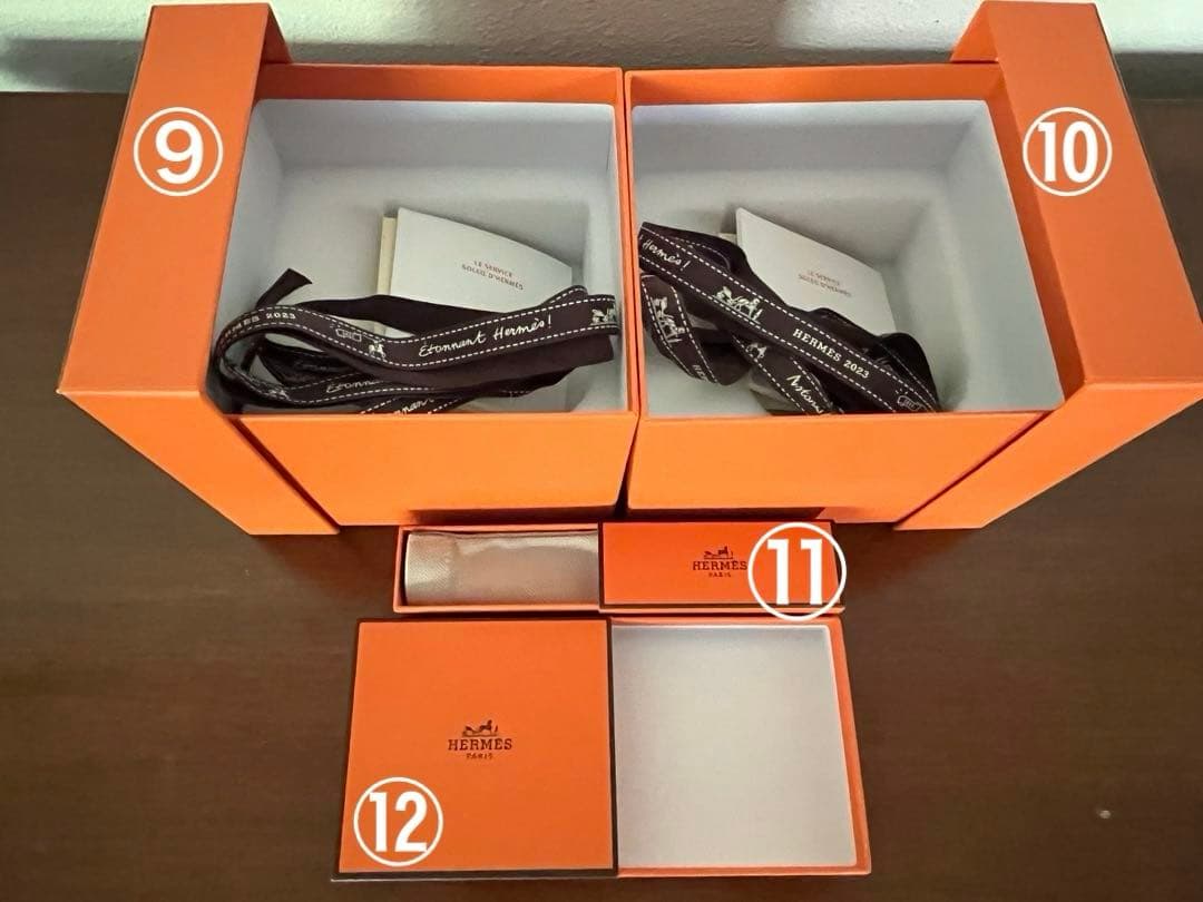 HERMES エルメス 空箱 大・中・小12点 / 紙袋 中5点小5点 計22点