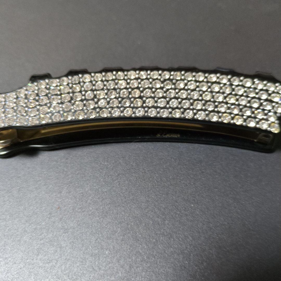 フランスラックス フルクリスタルキャスケード ストーン装飾付き黒