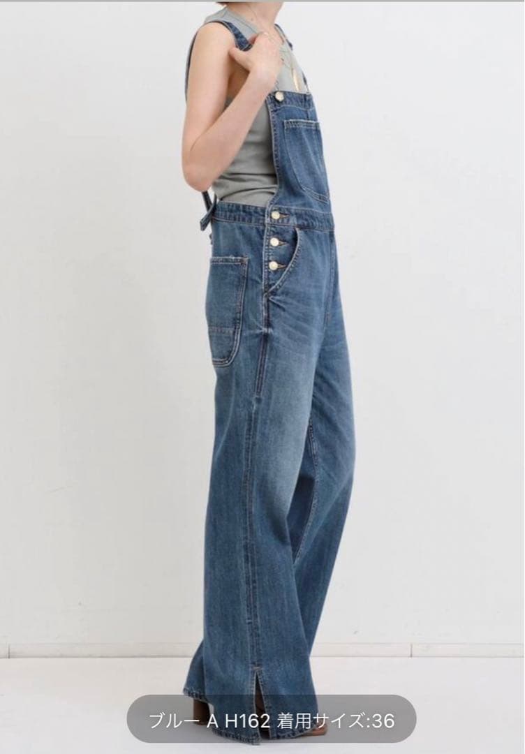 L'Appartement アパルトモンレッドカードデニムオーバーオール 36