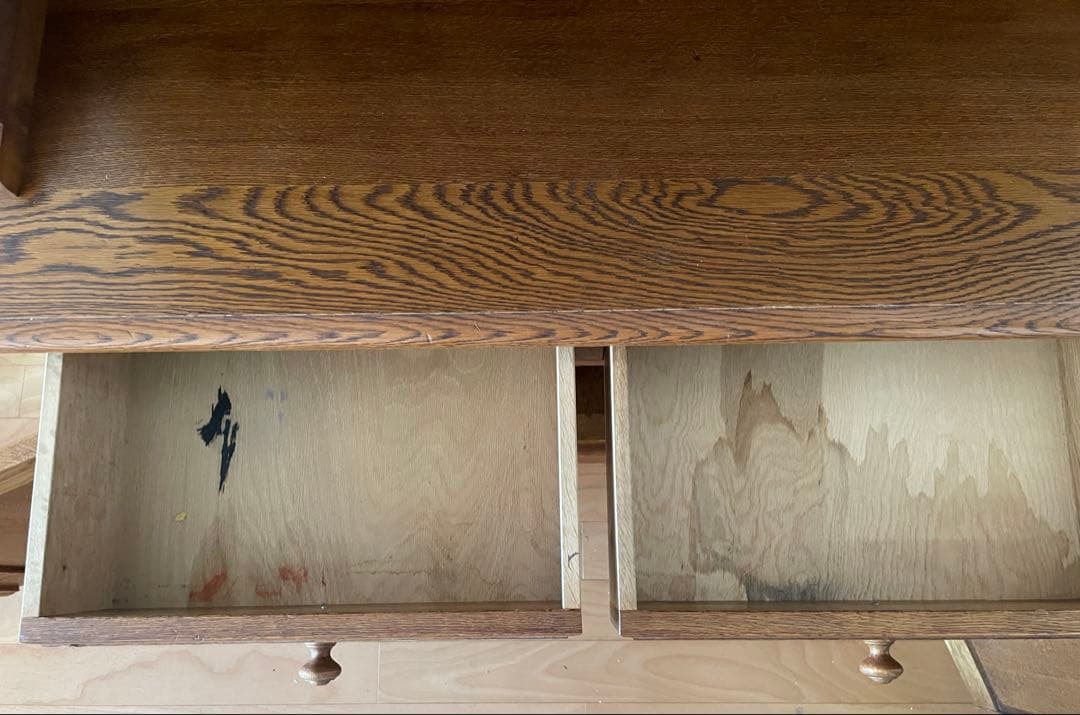 最終価格　《ナラ無垢材　食器棚　カップボード》 ヴィンテージ　最終発送9月17日