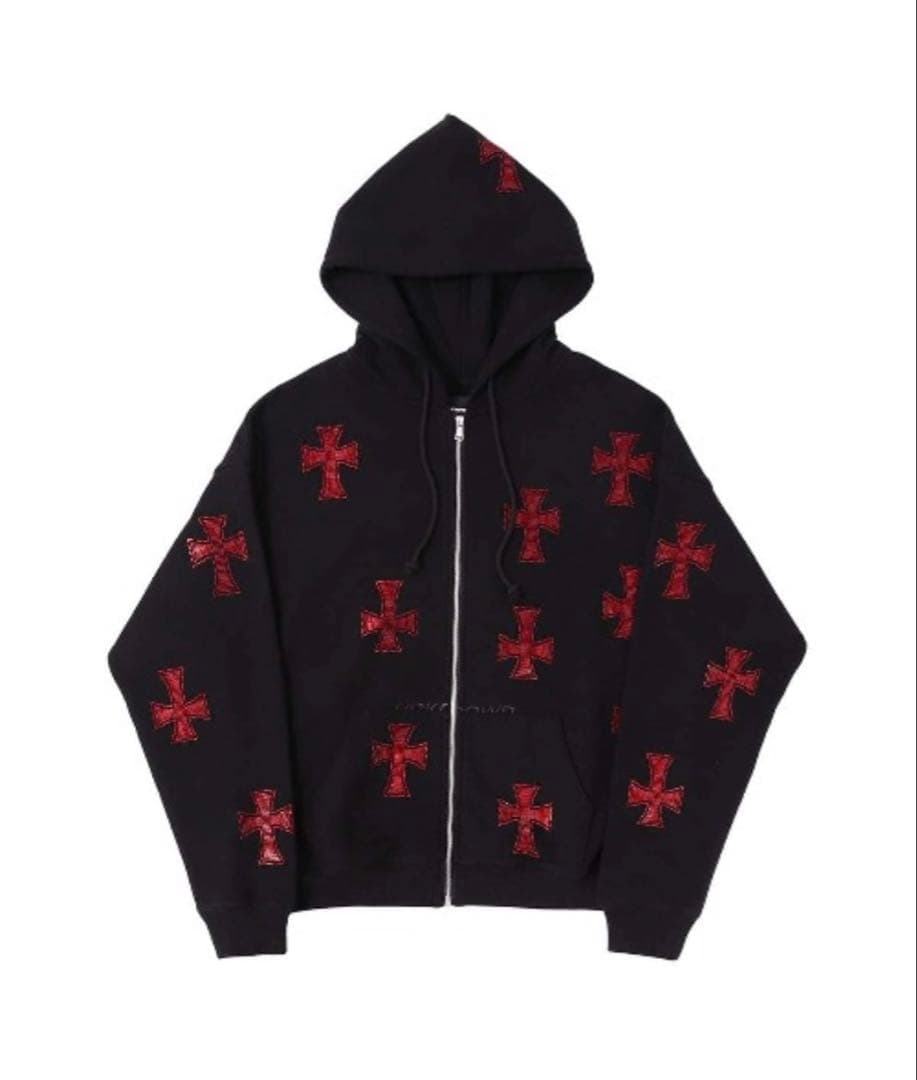 unknown ジップパーカー 十字架 y2k