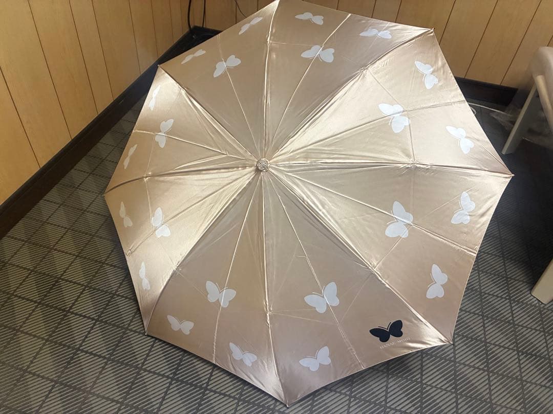 HANAEMORI 折りたたみ傘 ベージュ ビンテージ 森英恵 上品 - メルカリ