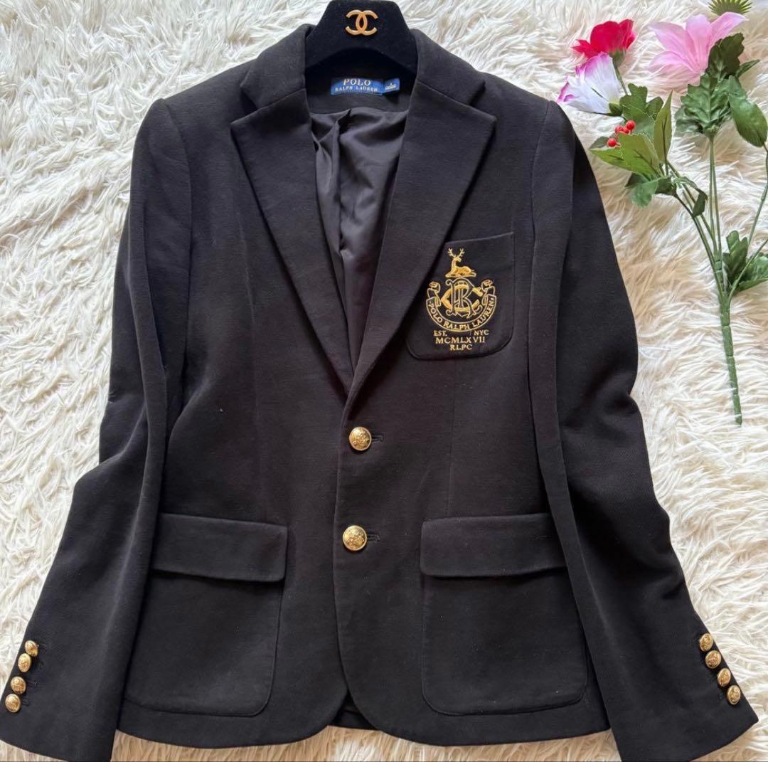 ✨極美品✨ポロラルフローレン テーラードジャケット 金ボタン 刺繍