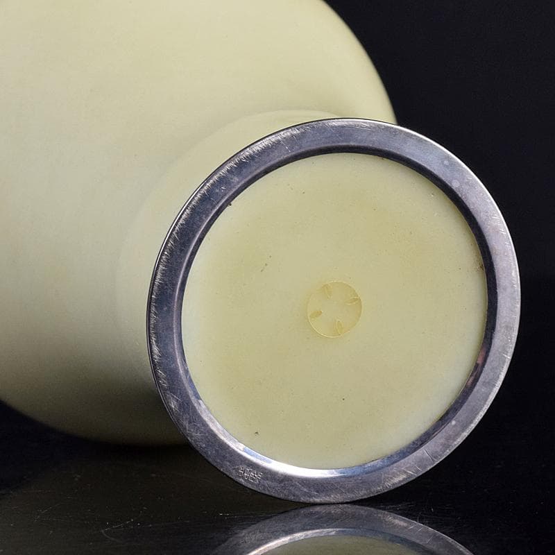 七宝焼 安藤七宝店 純銀刻印 瓶子型 黄玉釉 花瓶 共箱 M R8511 - メルカリ